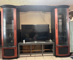 Entertainment system. Can accommodate up to 65” tv.
