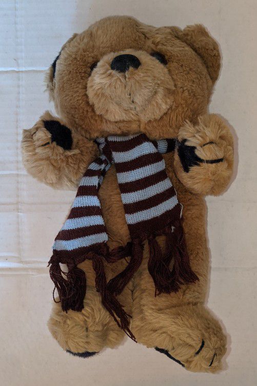 Vintage 1980's ACME Teddy Bear With Scarf