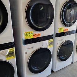 LG ThinQ WashTower Single Unit Front Load Washer 4.5 Cubic Feet  AND  Gas Dryer 7.4 Cubic Feet MN