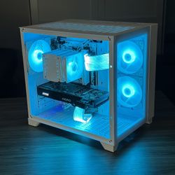 👑 SLEEK WHITE 👑 Gaming Pc 1080p Legend - Ryzen CPU, Nvidia GPU (Willing To Ship)