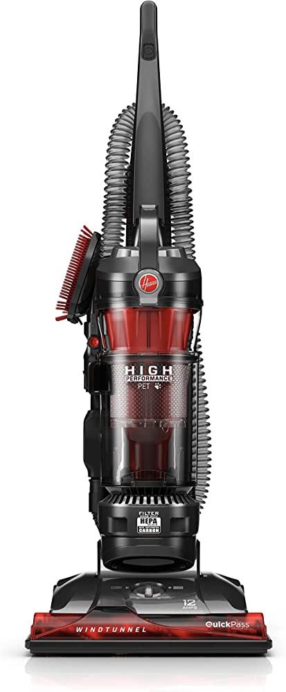 Hoover WindTunnel 3 High Performance Pet Bagless Corded Upright Vacuum Cleaner, UH72630, Red
