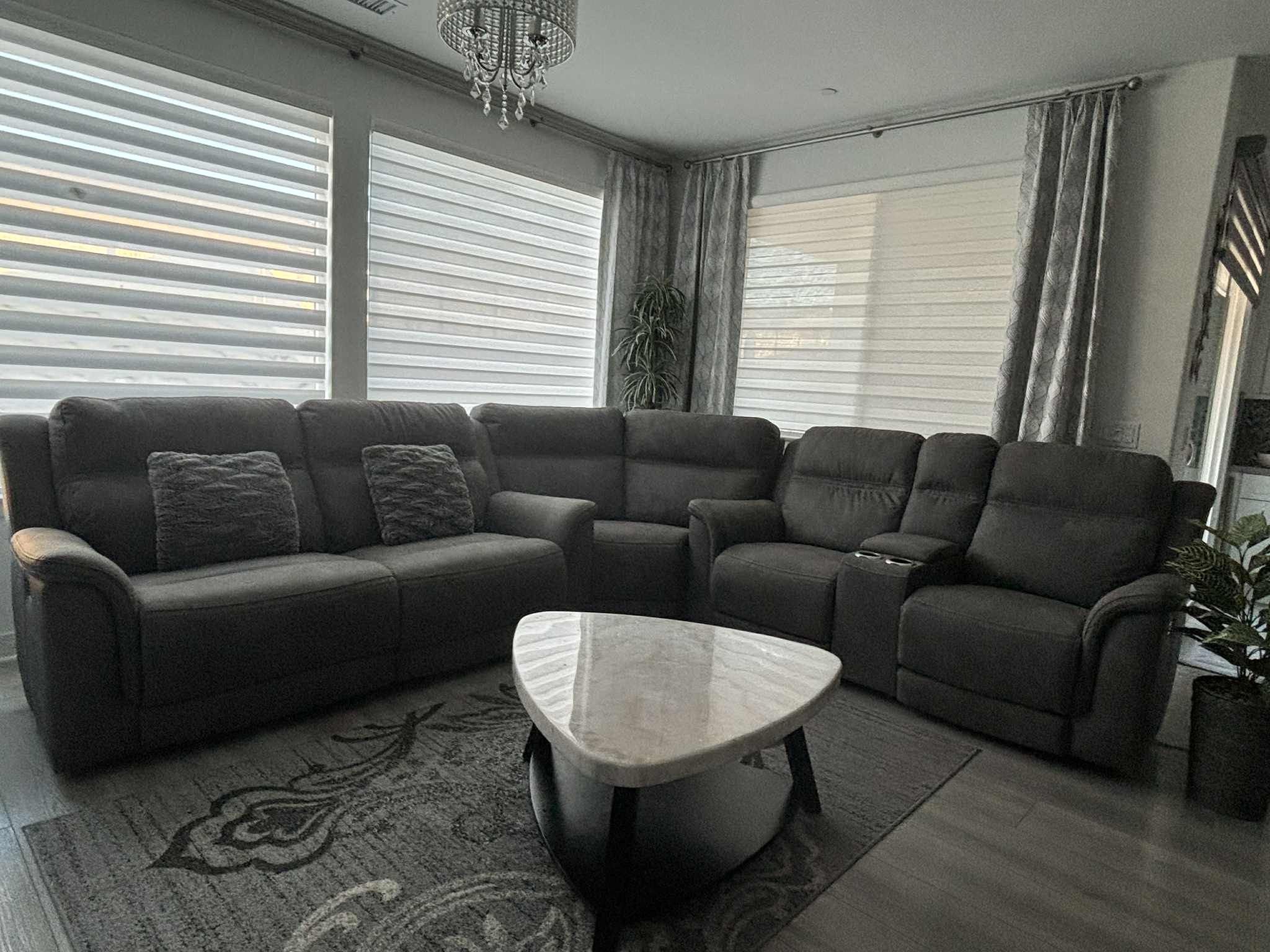 Reclining Leather Couch