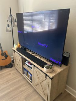 Sliding Barn Doors Media Center TV Stand