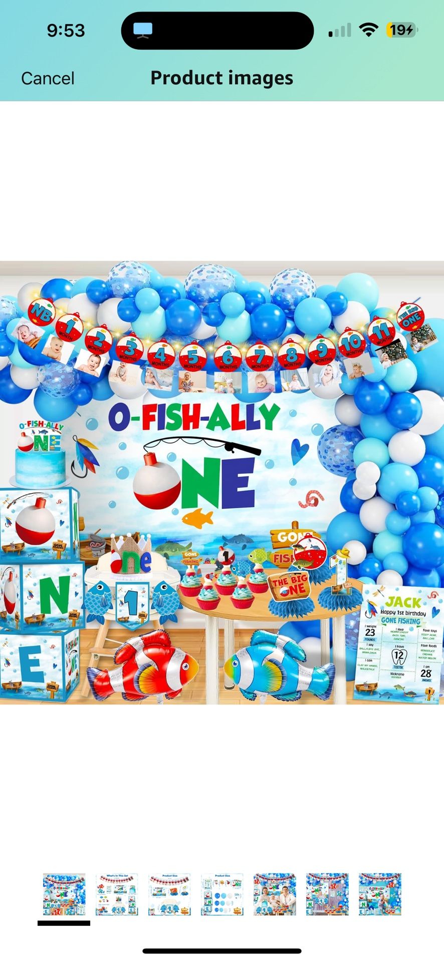 O-Fish-ally 1 Birthday Decorations