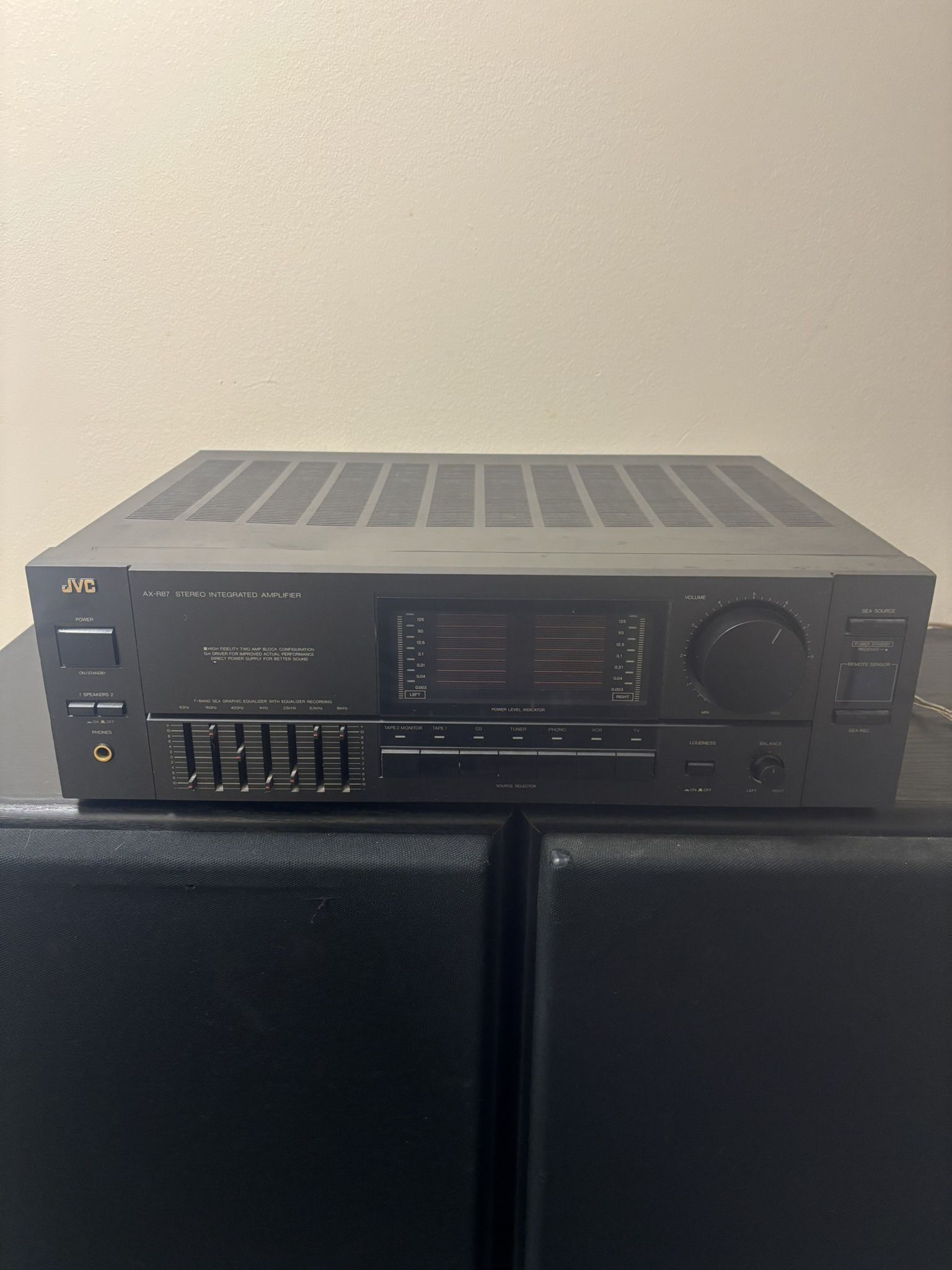 1989 JVC Amplifier W/Two Stand Alone Speakers