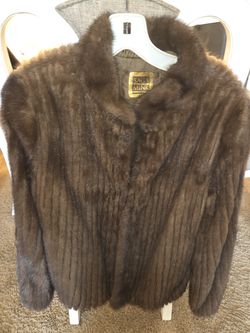 Short brown mink coat