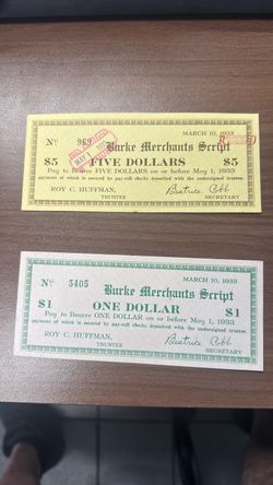 1933 Depression Script