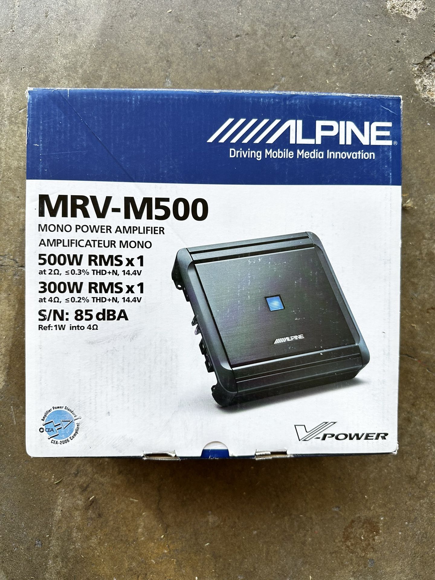 Alpine MRV-M500 Mono V-Power Class D Amp