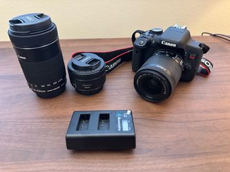 Canon EOS Rebel T6i with lenses