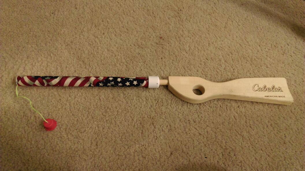 Cabela's American flag patterned pop gun