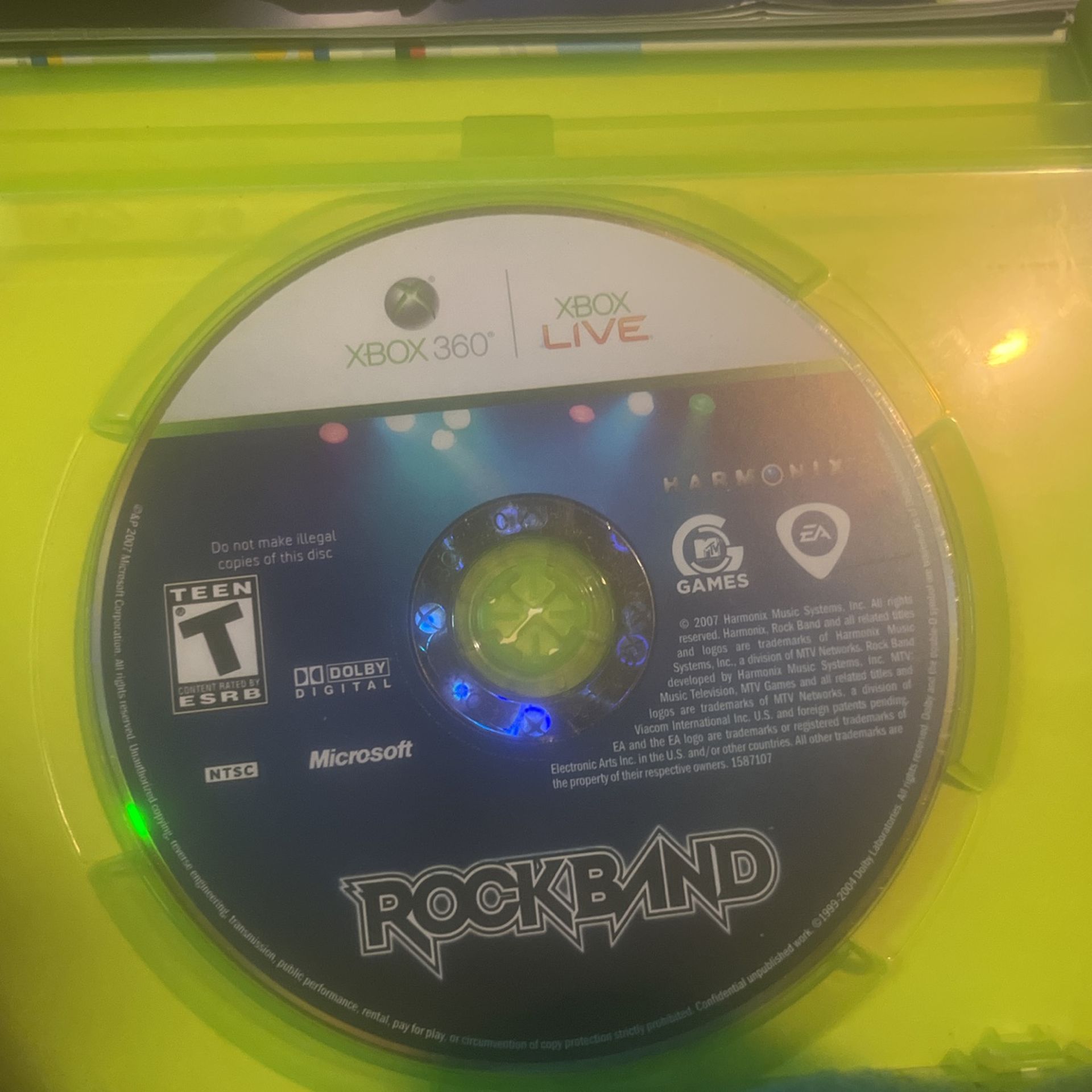 Xbox 360 Rock Band Game 