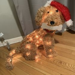 2 Christmas Dogs Light Up 19 Inches Tall By 23 Long