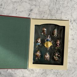 Disney Snow White & the dwarfs storybook Christmas collection ornaments NEW