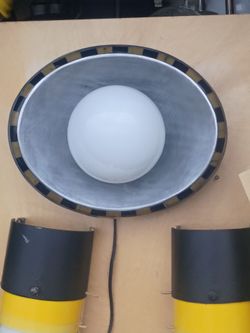 Custom made wall light polished aluminum