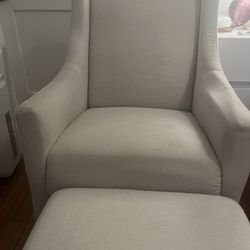Target Swivel And Rocking Glider With Ottoman