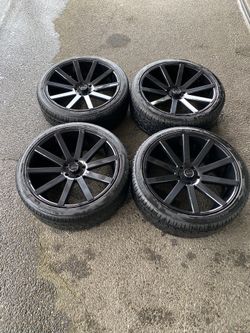 24" DUB Shot Calla Wheels & Tires 5x5.5