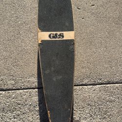 Vintage G&S Gordon & Smith Longboard 42" - Racing Stripes - 70mm Wheels - All Original