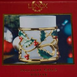 LENOX HOLIDAY GOLD VOTIVE
