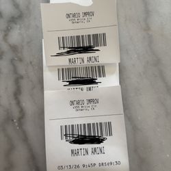 3 Tickets For Martin Amini TONIGHT