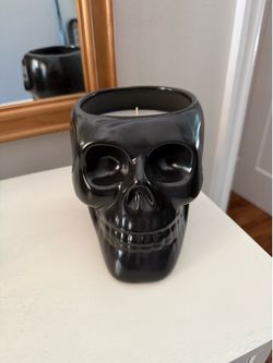 Halloween Decor Skull Candle