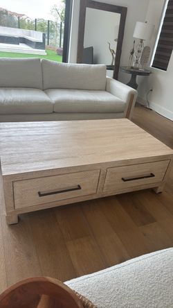 Coffee table with 4 deep drawers