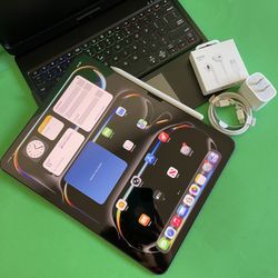 Apple IPad Pro 13”  (M4 chip /OLED display/ 2024) 256GB Wifi +5G Unlocked with keyboard, pen & Accessories (1TB $1299) 