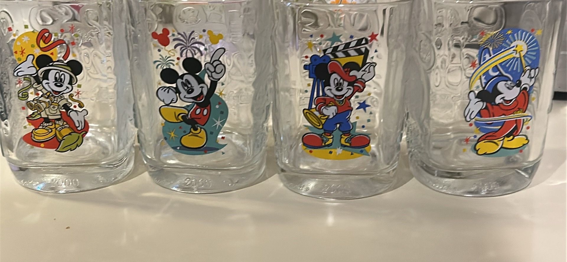 Collectible Mickey Mouse glass cups
