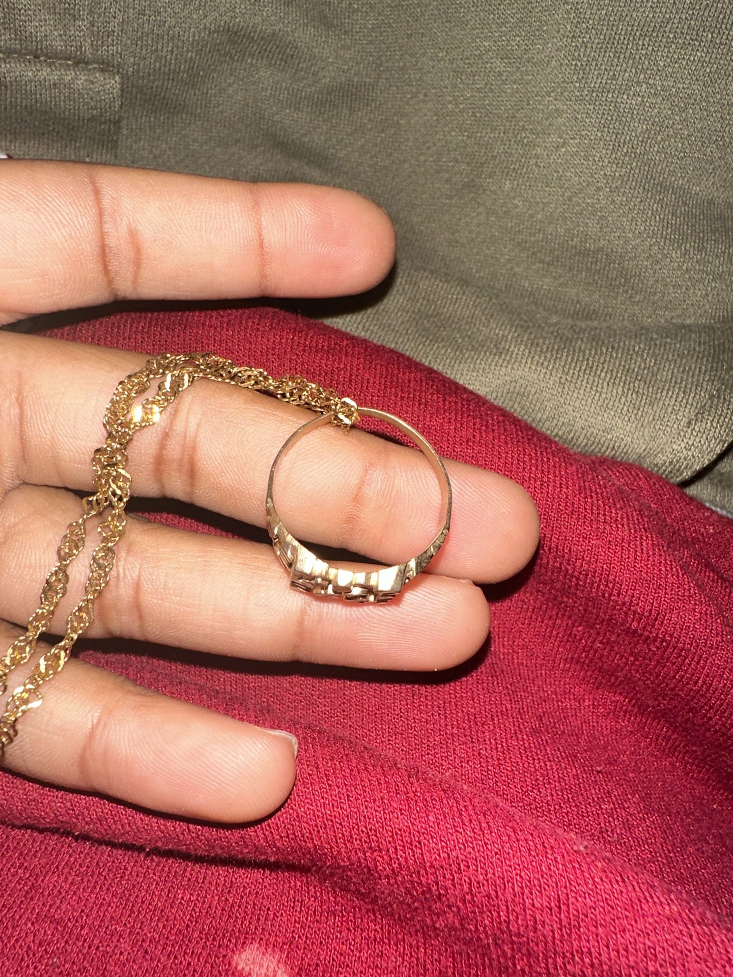 Nugget Ring & Chain $105 FOR BOTH TOGETHER 