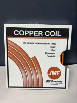 NEW - JMF Copper Tubing Coil 1/4” OD x 20 Ft