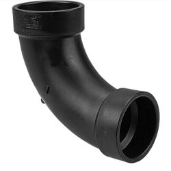 NIBCO 4 in. ABS DWV 90-Degree Hub x Hub Long-Turn Elbow=D3-553