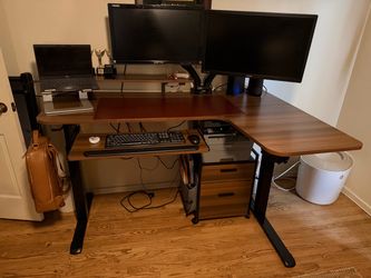 L-Shaped Electric Standing Desk