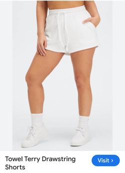 Fabletics Women Towel Terry Drawstring Shorts Size M 