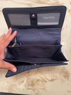 Nautica Navy Blue Trifold Wallet
