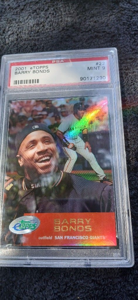 2001 E Topps Barry Bonds PSA 9