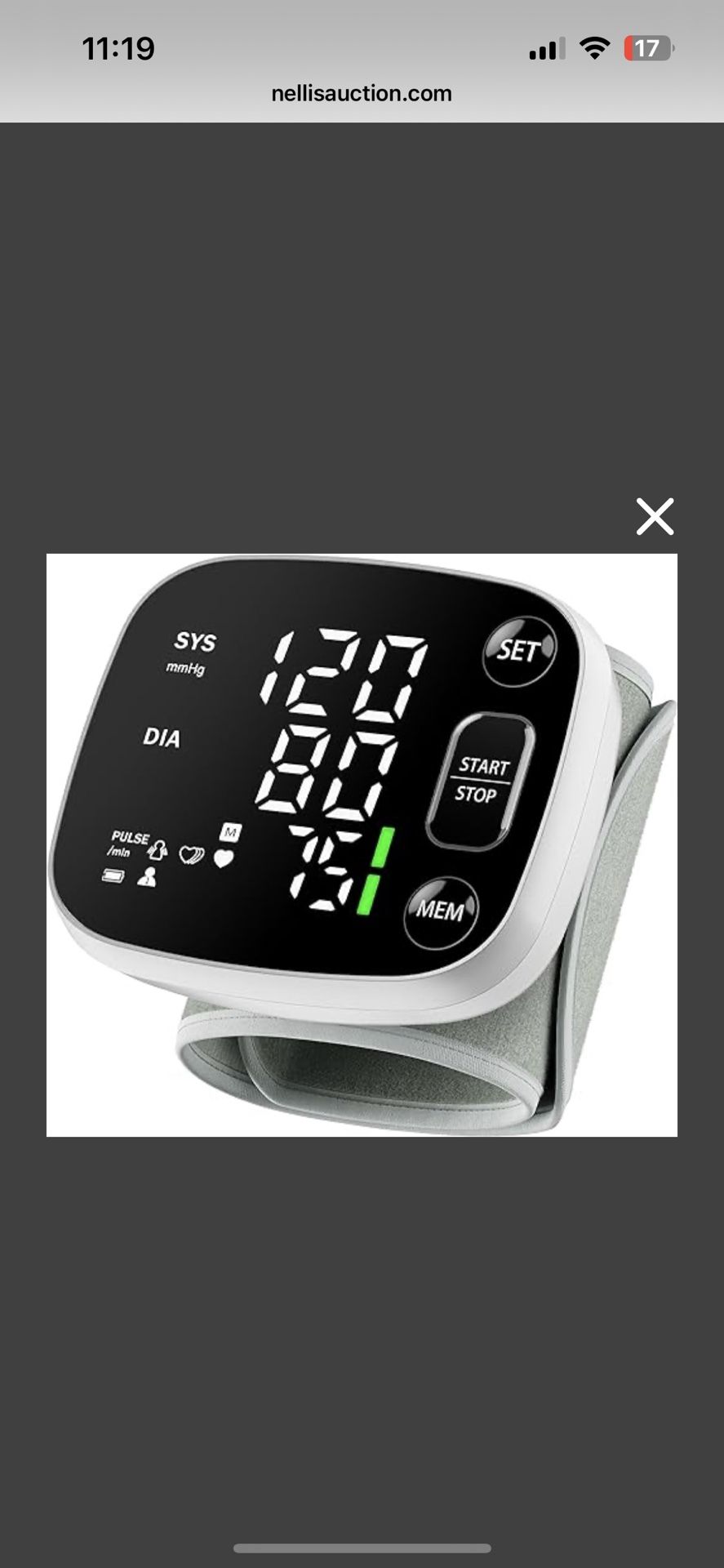 Oklar Blood Pressure Monitors For Home Use Rechargeable Blood Pressure Cuff Wrist Digital BP Machine With LED Backlit Display