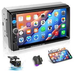 Podofo Double Din Bluetooth Car Stereo 7" Touch Screen 2 Din Car Radio Audio Receivers MP5