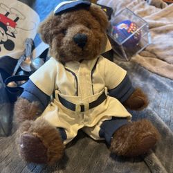 Russ Berrie Plush Dressed Baseball Player or Bears from the past Stuffed 8"