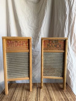 Vintage Columbus Washboard Co. Midget and Dubl Handi Washboards