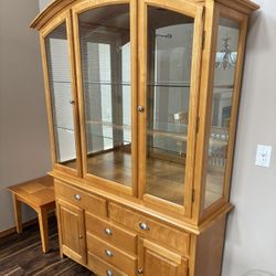 Display Hutch With Storage Cabinet
