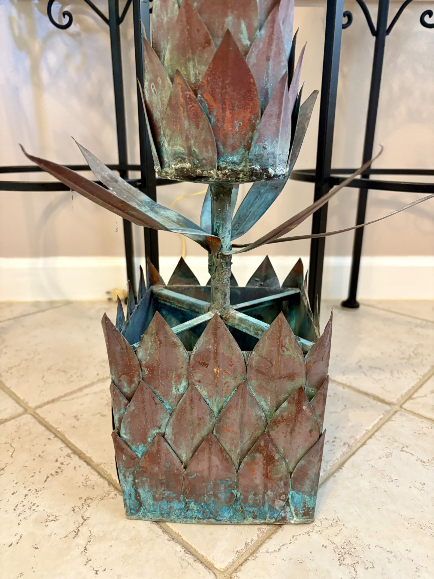 Large, Heavy Duty, Metal Agave Cactus Metal Sculpture