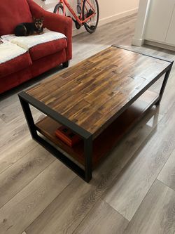 Rustic Industrial Coffee Table & End Table Set
