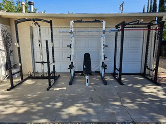Gym Equipment, Squat racks, Smith Machine, weights
