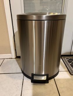 13.2 gallons stainless steel trash can