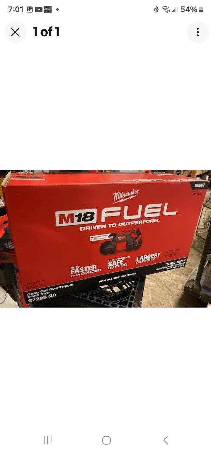 MILWAUKEE FUEL 18V Lithium-Ion Brushless Cordless Deep Cut Band Saw (Tool-Only)
, Brand New