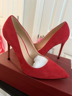 Red Suede 4 Inch Heels !! NEW!