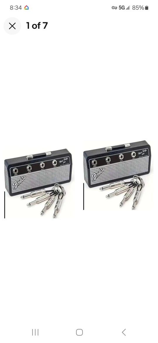 2 PACK FENDER Mini Twin Amp Keychain Holder Jack Racks Wall Mounting