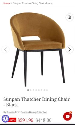 2 beautiful Sunpan Thatcher Dining Chairs brand new