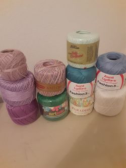 NEW COTTON CROCHET THREAD 10 FULL BALLS