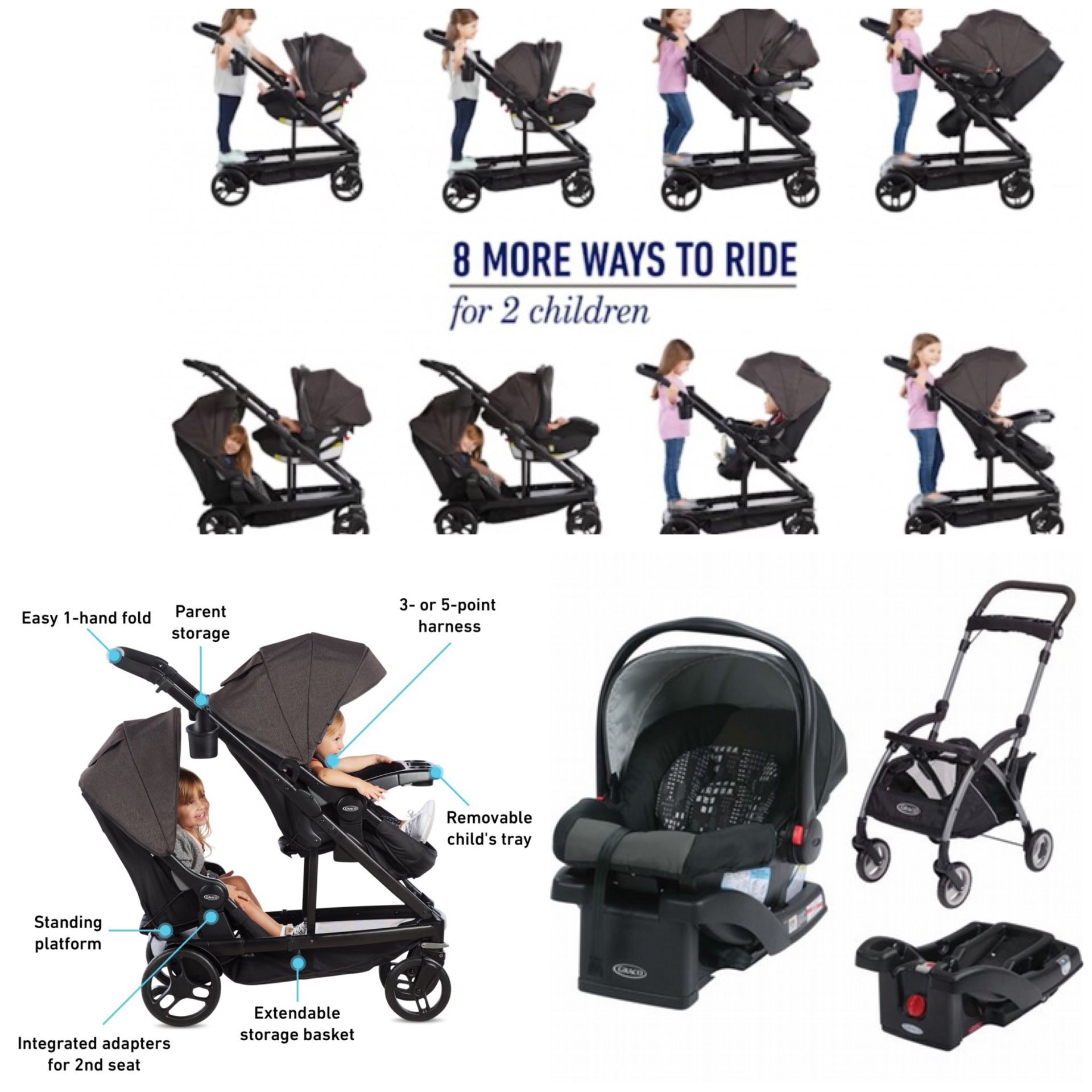 Graco Double Stroller & more 10pc /$650 Value