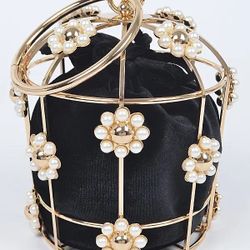Flower Beads Attached Bag